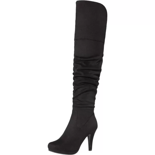 imageDREAM PAIRS Womens Thigh High Chunky Heel Platform Over The Knee BootsBlacksarahhi