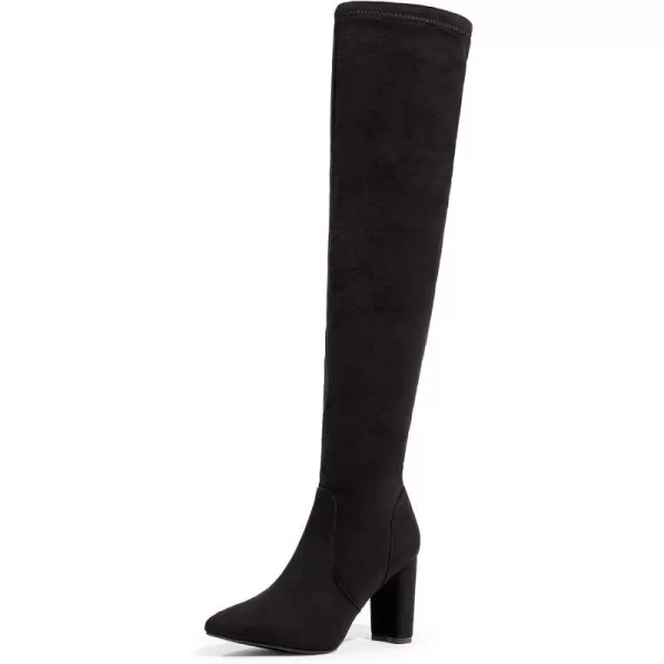 imageDREAM PAIRS Womens Thigh High Fashion Boots Over The Knee Block Heel BootsBlack1