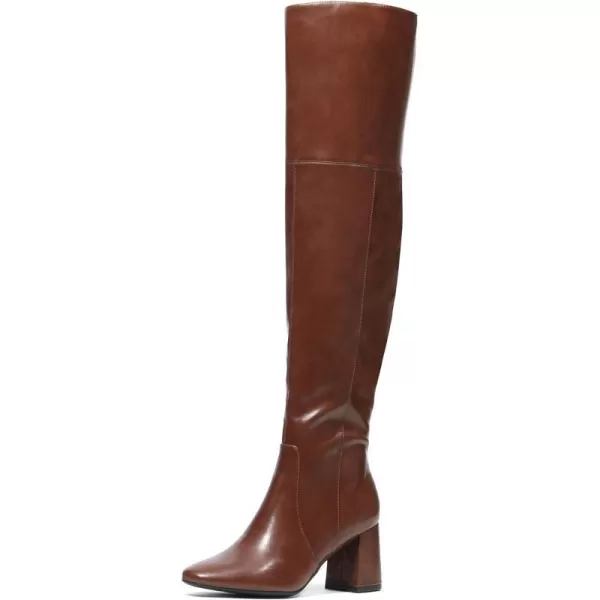 imageDREAM PAIRS Womens Thigh High Over the Knee Fashion Chunky Heel Long BootsBrownPu