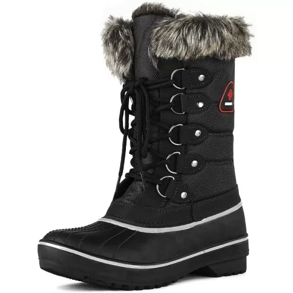 imageDREAM PAIRS Womens Warm Faux Fur Lined Mid Calf Winter Snow BootsBlacknew