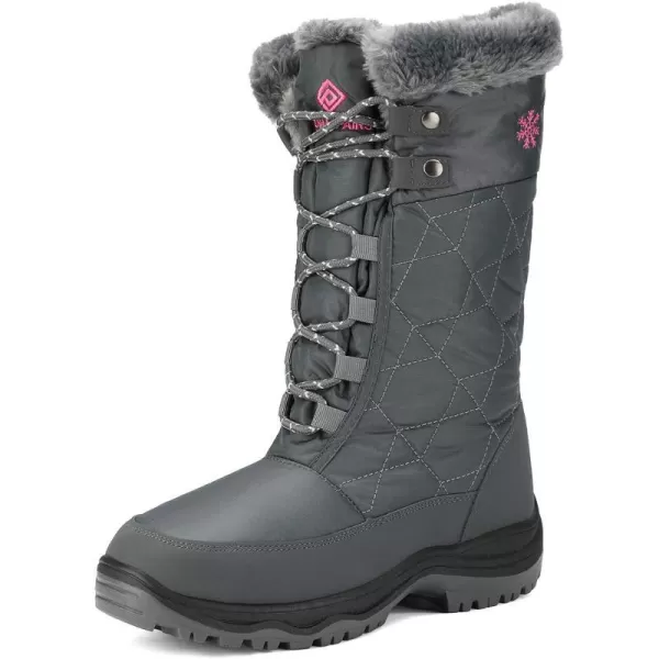 imageDREAM PAIRS Womens Warm Faux Fur Lined MidCalf Winter Snow BootsGooseGrey