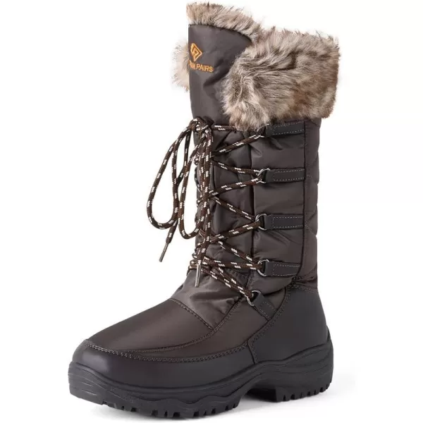 imageDREAM PAIRS Womens Warm Faux Fur Lined MidCalf Winter Snow BootsMaineBrown