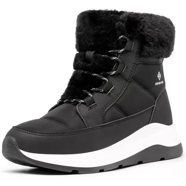 imageDREAM PAIRS Womens Winter Snow Boots Faux Fur Waterproof Ankle Booties Ladies Comfortable Short Boots OutdoorBlack
