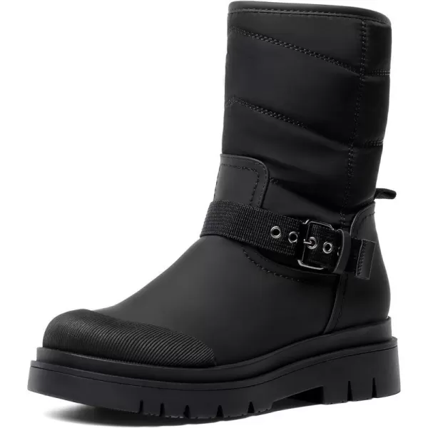 imageDREAM PAIRS Womens Winter Snow Boots Warm Fur Lined Waterproof Mid Calf Booties Comfortable Outdoor NonSlip ShoesBlack