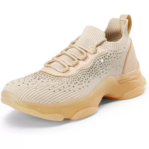 imageDREAM PAIRS womens Fashion SneakersplatformwalkingBlush Multicrystal