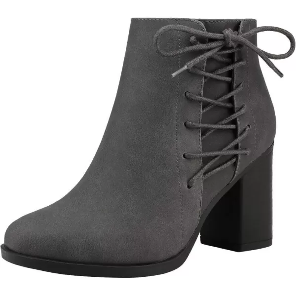 imageTOETOS Womens Chicago Chunky Heel Ankle BootiesGrey1