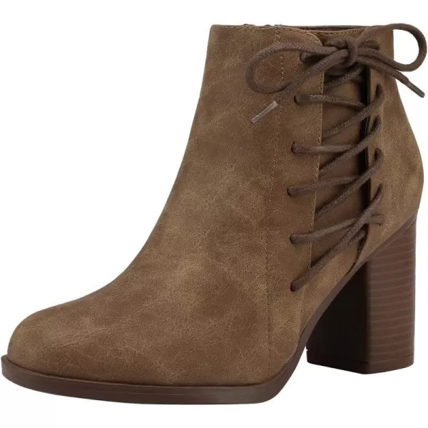 imageTOETOS Womens Chicago Chunky Heel Ankle BootiesTan1