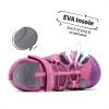 imageDREAM PAIRS Boys Girls Outdoor Summer Sport Athletic Sandals for LittleBig KidFuchsiaLightGrey