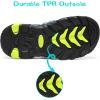 imageDREAM PAIRS Boys Girls Outdoor Summer Sport Athletic Sandals for LittleBig KidRoyalNeonGreenLightGrey