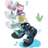 imageDREAM PAIRS Boys Girls Sandals Summer Outdoor Athletic Kids Sport Water Shoes for ToddlerLittle KidBluePurpleHippocampus