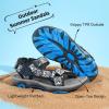 imageDREAM PAIRS Kids Adventurous LightWeight Adjustable Straps Summer Sandals ToddlerLittle KidBig KidBlackBlue