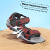 imageDREAM PAIRS Kids Adventurous LightWeight Adjustable Straps Summer Sandals ToddlerLittle KidBig KidBlackRed