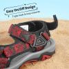 imageDREAM PAIRS Kids Adventurous LightWeight Adjustable Straps Summer Sandals ToddlerLittle KidBig KidBlackRed