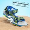 imageDREAM PAIRS Kids Adventurous LightWeight Adjustable Straps Summer Sandals ToddlerLittle KidBig KidRoyalNeonGreen