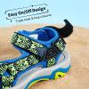 imageDREAM PAIRS Kids Adventurous LightWeight Adjustable Straps Summer Sandals ToddlerLittle KidBig KidRoyalNeonGreen