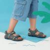 imageDREAM PAIRS Boys Girls Fashion Athletic Summer Sports SandalsToddlerLittle KidBig KidDarkGreyNeonGreenBlue