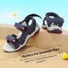 imageDREAM PAIRS Boys Girls Fashion Athletic Summer Sports SandalsToddlerLittle KidBig KidNavyRed