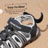 imageDREAM PAIRS Boys Girls Summer Outdoor Athletic Sport Sandals Hiking Beach Casual Closed Toe Adjustable Multicolor for ToddlerLittleBig KidsBlackGrey