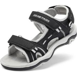imageDREAM PAIRS Boys Girls Fashion Athletic Summer Sports SandalsToddlerLittle KidBig KidBlackLightGrey