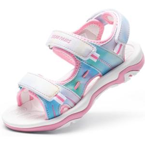 imageDREAM PAIRS Boys Girls Fashion Athletic Summer Sports SandalsToddlerLittle KidBig KidRainbowPink