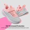 imageDREAM PAIRS Boys Girls Shoes Kids DuraPlay Tennis Running Athletic Protective Walking Sneakers for LittleBig KidLight GreyPink