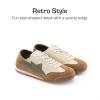 imageDREAM PAIRS Boys Girls Sneakers Foldable Back Retro Classic Casual Tennis Lightweight Breathable Walking Shoes for LittleBig KidBrownBeige