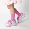 imageDREAM PAIRS Girls Sneakers Lace up Lightweight Sparkle StarGlow Breathable Jelly Sole Kids Walking Shoes Casual SportsHot PinkPurple