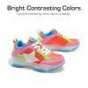 imageDREAM PAIRS Girls Sneakers Lace up Lightweight Sparkle StarGlow Breathable Jelly Sole Kids Walking Shoes Casual SportsRainbow