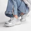 imageDREAM PAIRS Girls Sneakers Lace up Lightweight Sparkle StarGlow Breathable Jelly Sole Kids Walking Shoes Casual SportsSilver