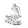 imageDREAM PAIRS Kid Shoes Boys Girls Sneakers Lace Up Skate Shoes Durable Walking Casual ShoesWhiteSilver