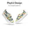 imageDREAM PAIRS Kid Toddler Sneakers Boys Girls Canvas with Cartoon Dual Hook and Loops for School WalkingBlueDinosaur