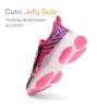 imageDREAM PAIRS Kids Girls Sneakers Zipper Casual Shoes Jelly Sole Sports Shoes Lightweight Walking ShoesBlackPink