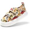 imageDREAM PAIRS Kid Toddler Sneakers Boys Girls Canvas with Cartoon Dual Hook and Loops for School WalkingBrownDinosaur