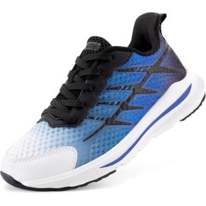 imageDREAM PAIRS Boys Girls Shoes Kids Tennis Athletic Running Footwear Lace Up Walking DuraPlay Breathable Lightweight Sneakers for LittleBig KidBlackBlue