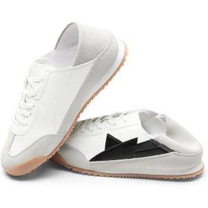 imageDREAM PAIRS Boys Girls Sneakers Foldable Back Retro Classic Casual Tennis Lightweight Breathable Walking Shoes for LittleBig KidWhiteBlack