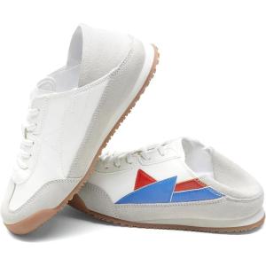 imageDREAM PAIRS Boys Girls Sneakers Foldable Back Retro Classic Casual Tennis Lightweight Breathable Walking Shoes for LittleBig KidWhiteBlue