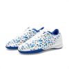 imageDREAM PAIRS Boys Girls Indoor Sneakers Lace Up Sport Athletic Casual IC Youth Futsal Football Soccer Shoes for LittleBig KidWhiteNavy