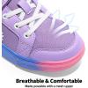 imageDREAM PAIRS Girls Shoes Toddler Sneakers Rainbow Storybook Casual School Walking Footwear for ToddlerLittle KidsRainbowPurple
