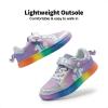 imageDREAM PAIRS Girls Shoes Toddler Sneakers Rainbow Storybook Casual School Walking Footwear for ToddlerLittle KidsRainbowSilver