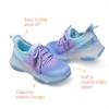 imageDREAM PAIRS Girls SlipOn Sneakers Kids Sparkle Pop Lightweight Jelly Sole Walking ShoesPurpleBlue