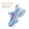 imageDREAM PAIRS Girls SlipOn Sneakers Kids Sparkle Pop Lightweight Jelly Sole Walking ShoesPurpleBlue