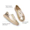 imageDREAM PAIRS Kid Shoes Boys Girls Sneakers Lace Up Walking Casual ShoesGold