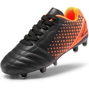 imageDREAM PAIRS Boys Girls Outdoor Sport Football Shoes Soccer Cleats for LittleBig KidBlackOrange
