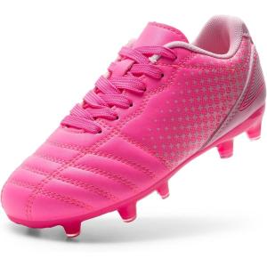 imageDREAM PAIRS Boys Girls Outdoor Sport Football Shoes Soccer Cleats for LittleBig KidHot Pink