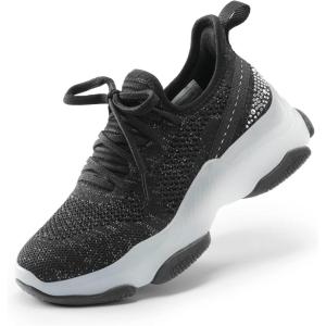 imageDREAM PAIRS Girls SlipOn Sneakers Kids Sparkle Pop Lightweight Jelly Sole Walking ShoesBlack