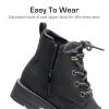 imageDREAM PAIRS Boys Girls Combat Ankle Boots Cowboy Cowgirl Western Embroidered Side Zipper Booties ToddlerLittle KidBig KidBlack