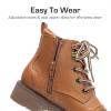 imageDREAM PAIRS Boys Girls Combat Ankle Boots Cowboy Cowgirl Western Embroidered Side Zipper Booties ToddlerLittle KidBig KidBrown