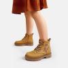 imageDREAM PAIRS Boys Girls Combat Ankle Boots Cowboy Cowgirl Western Embroidered Side Zipper Booties ToddlerLittle KidBig KidCamel