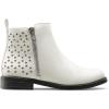 imageDREAM PAIRS Girls Ankle Boots with Side Zipper Low Heels ToddlerLittle KidBig KidWhite