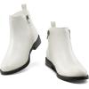 imageDREAM PAIRS Girls Ankle Boots with Side Zipper Low Heels ToddlerLittle KidBig KidWhite